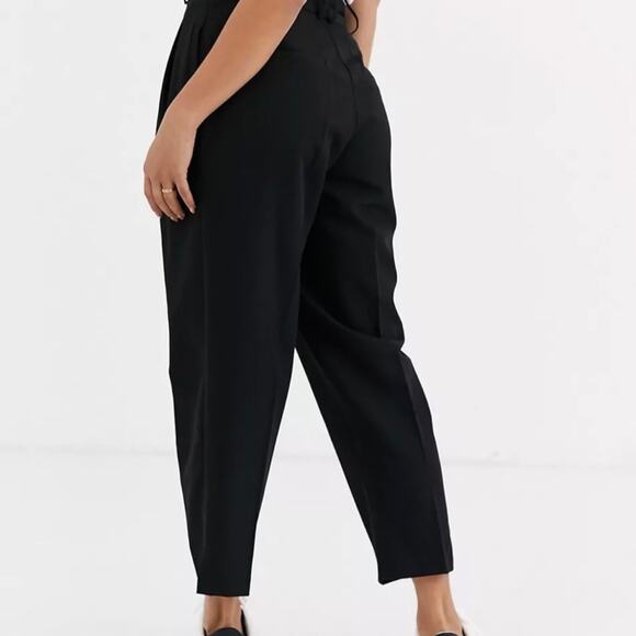 ASOS‎ Petite Smart High Waist Balloon Pants. Black. 2P - Picture 4 of 11